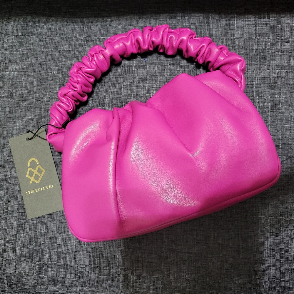 Tessa Pink Scrunchie Handle Purse